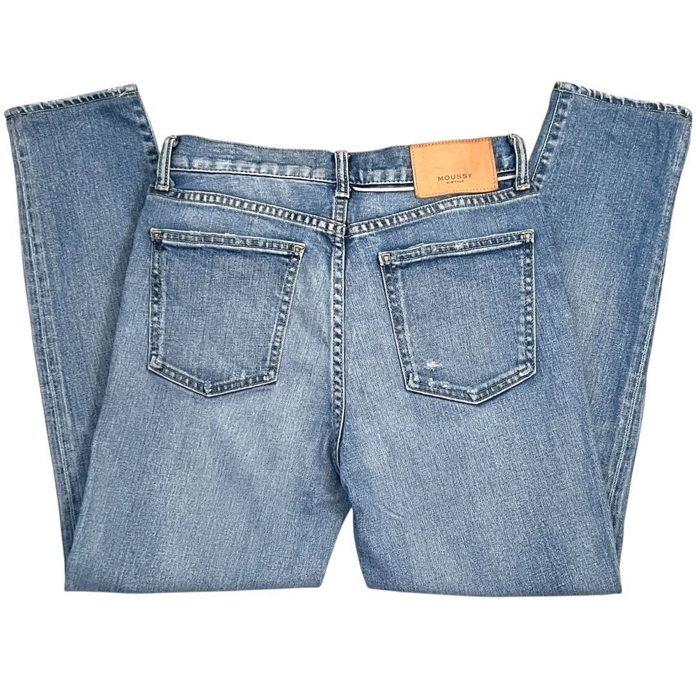 Moussy Vintage High‎ Rise Skinny Jeans Womens 27 Blue Excellent Distressed Japan - Picture 5 of 9